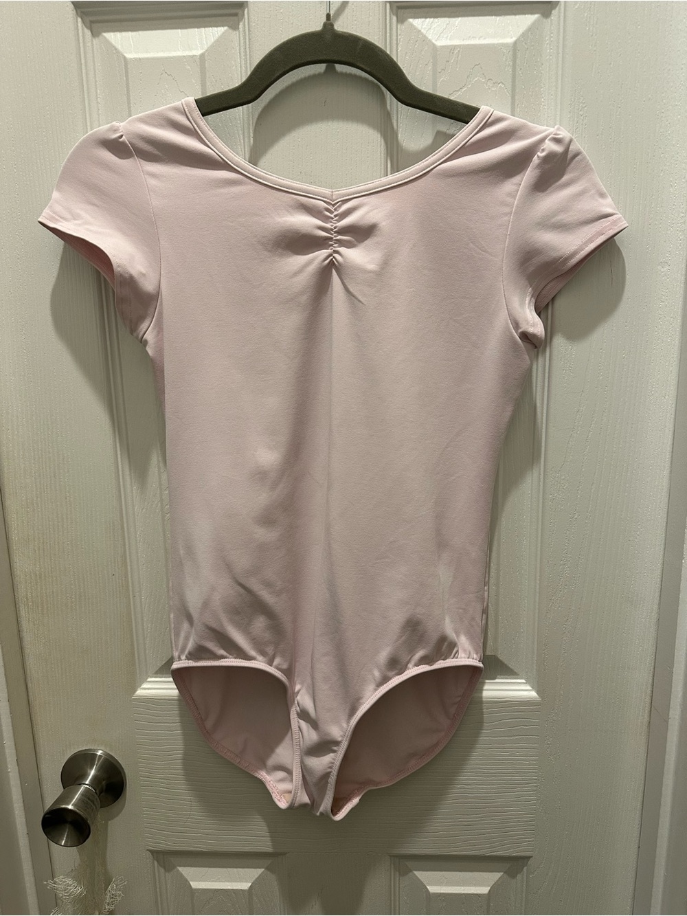 Danskin Now Light Pink Short-Sleeve One-Piece Bodysuit